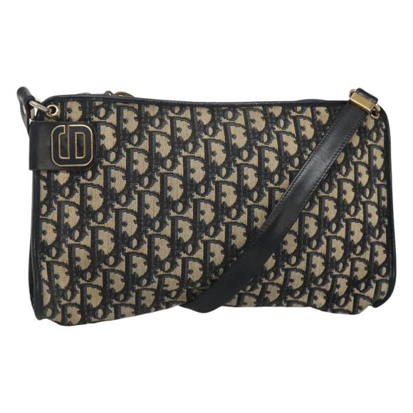 DIOR Trotter Canvas Shoulder Bag Navy - Picture 1 of 16